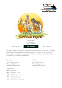EWU Kids Day MV 2026 – Ein Tag rund ums Pferd @ Oscar Ranch, 17506 Bandelin